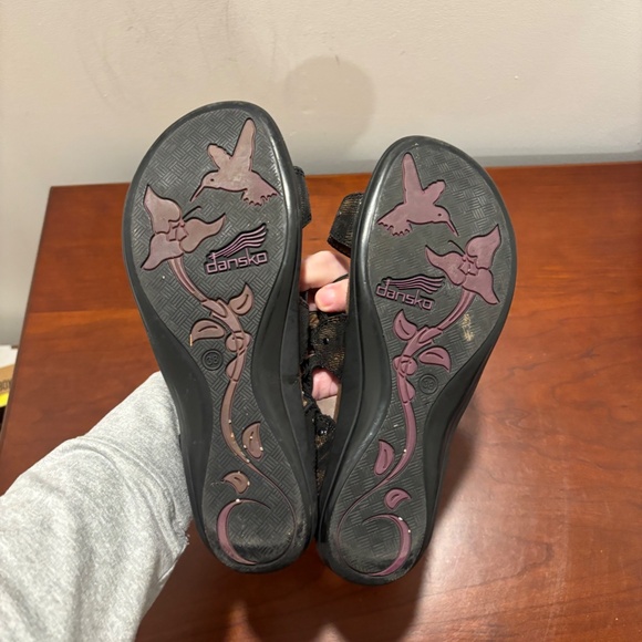 Dansko Women's Jovie Coffee Swirl Leather Slingback Strappy Sandals Size 38/7.5 - Picture 6 of 7